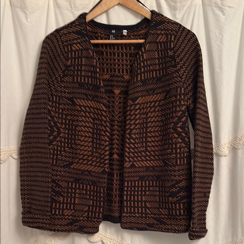 H&M Black and Brown Knit Sweater